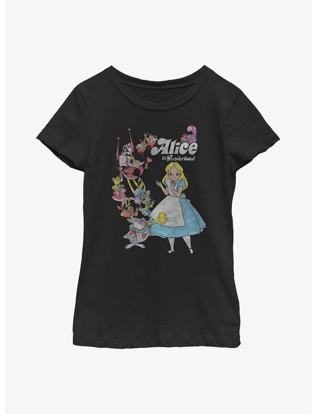 Disney Alice In Wonderland Group Youth Girls T-Shirt, BLACK, hi-res