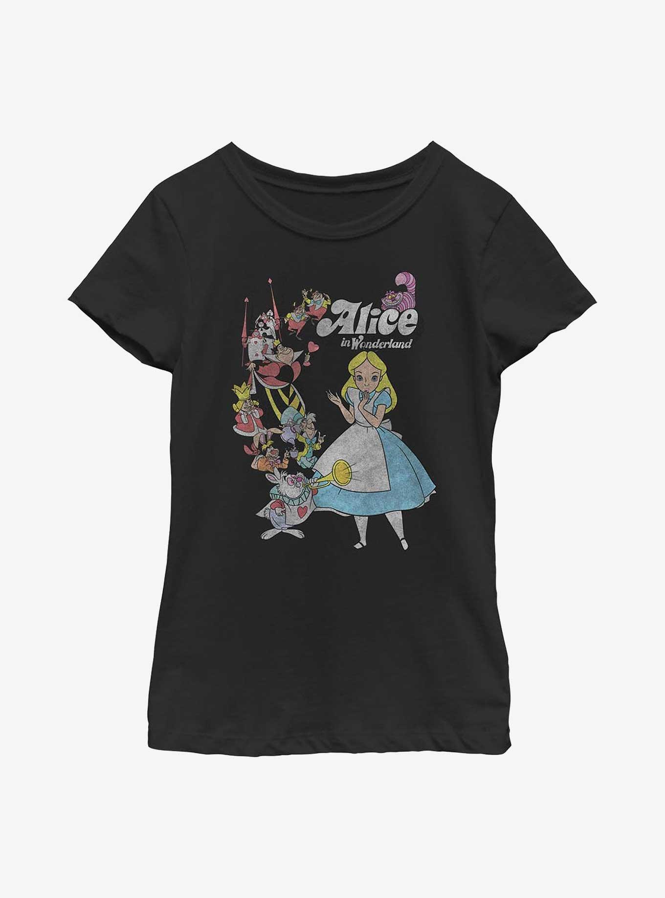 Disney Alice In Wonderland Group Youth Girls T-Shirt, , hi-res