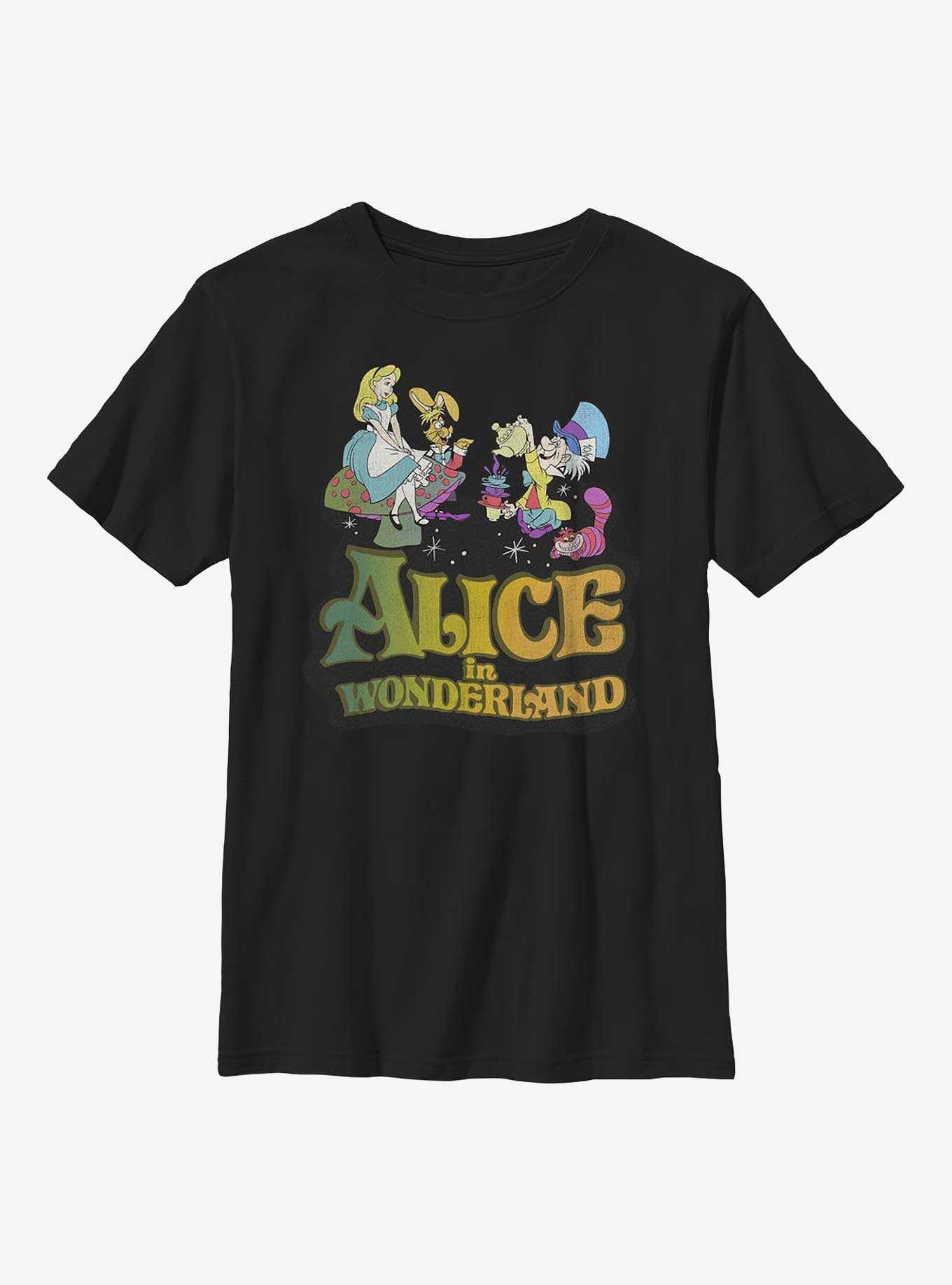 Disney Alice In Wonderland Trippy Title Youth T-Shirt, , hi-res