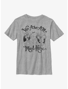Disney Alice In Wonderland We Are All Mad Here Youth T-Shirt, , hi-res