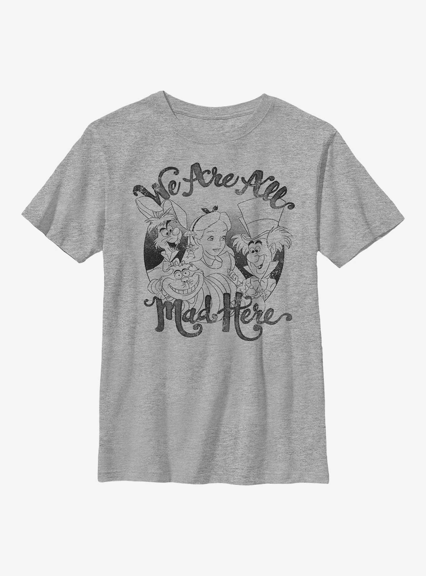 Disney Alice In Wonderland We Are All Mad Here Youth T-Shirt, , hi-res