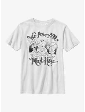 Disney Alice In Wonderland We Are All Mad Here Youth T-Shirt, , hi-res