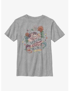 Disney Alice In Wonderland Cheshire Cat Mad Banner Youth T-Shirt, , hi-res