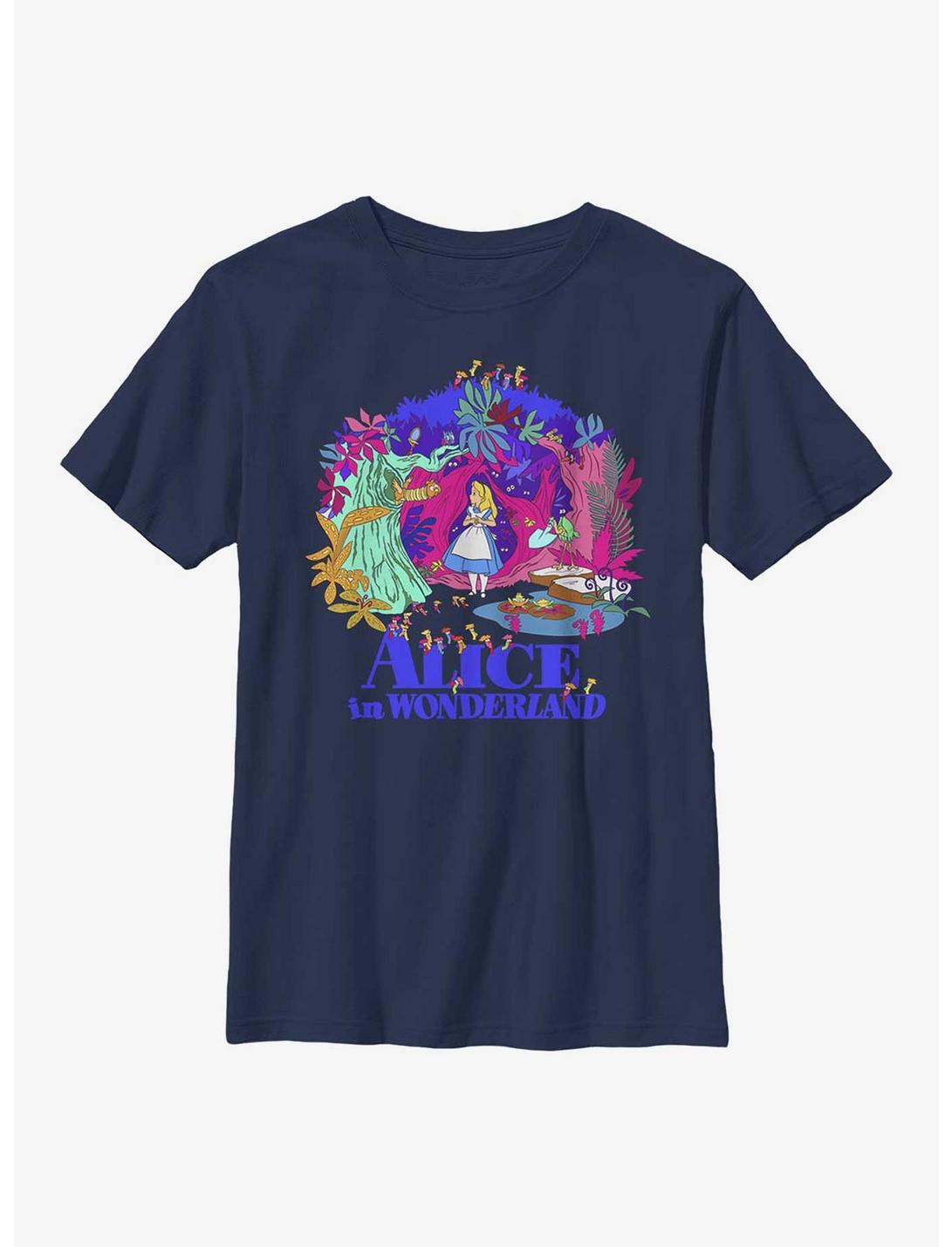 Disney Alice In Wonderland Full Of Wonder Youth T-Shirt, NAVY, hi-res