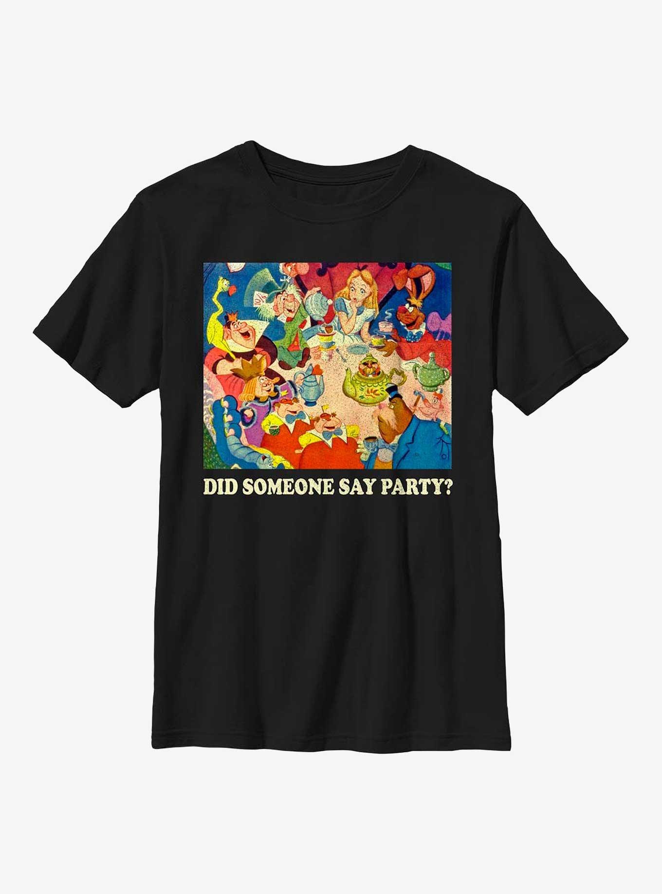 Disney Alice In Wonderland Did Someone Say Party? Youth T-Shirt, , hi-res