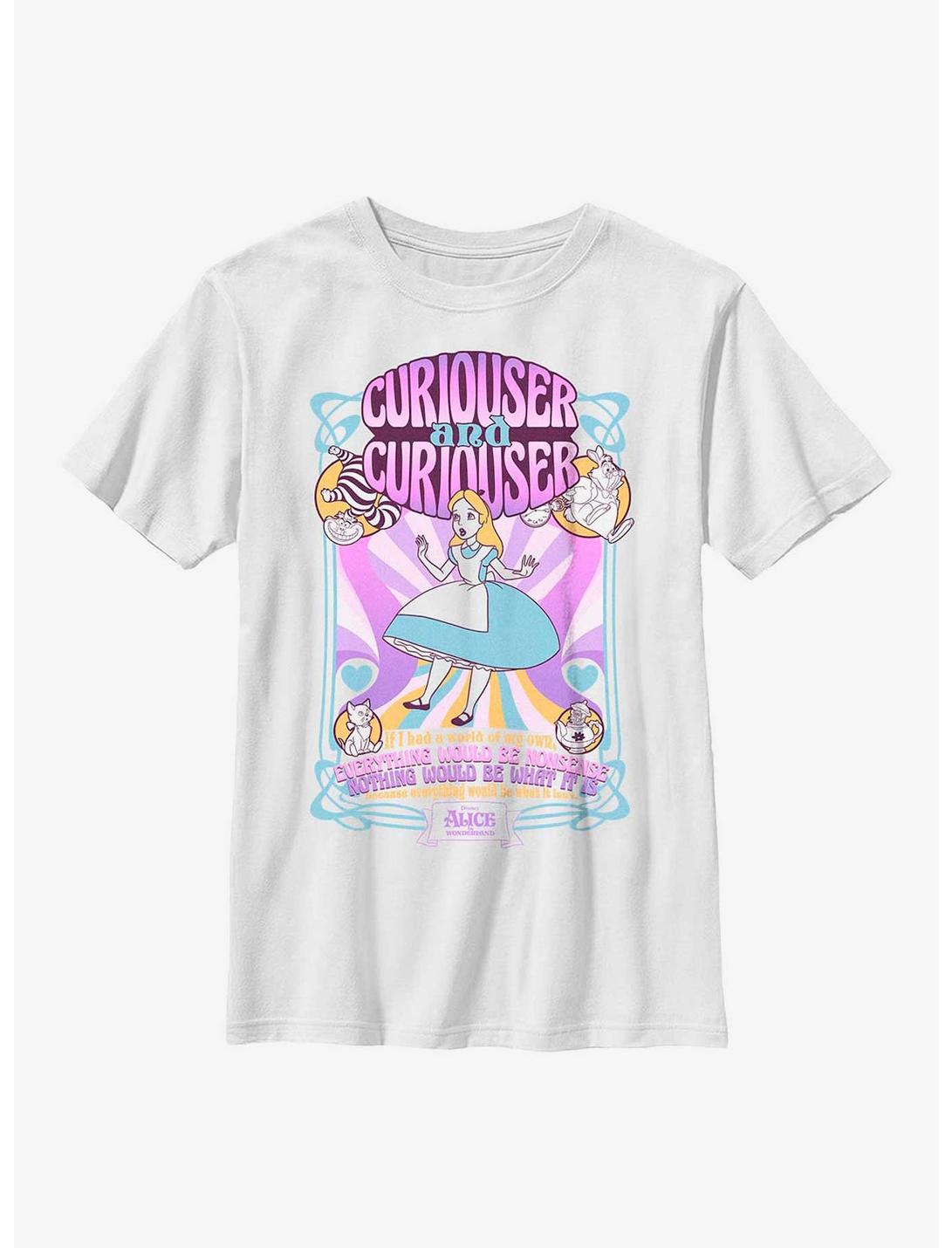 Disney Alice In Wonderland Curiouser Psychadelic Youth T-Shirt, WHITE, hi-res