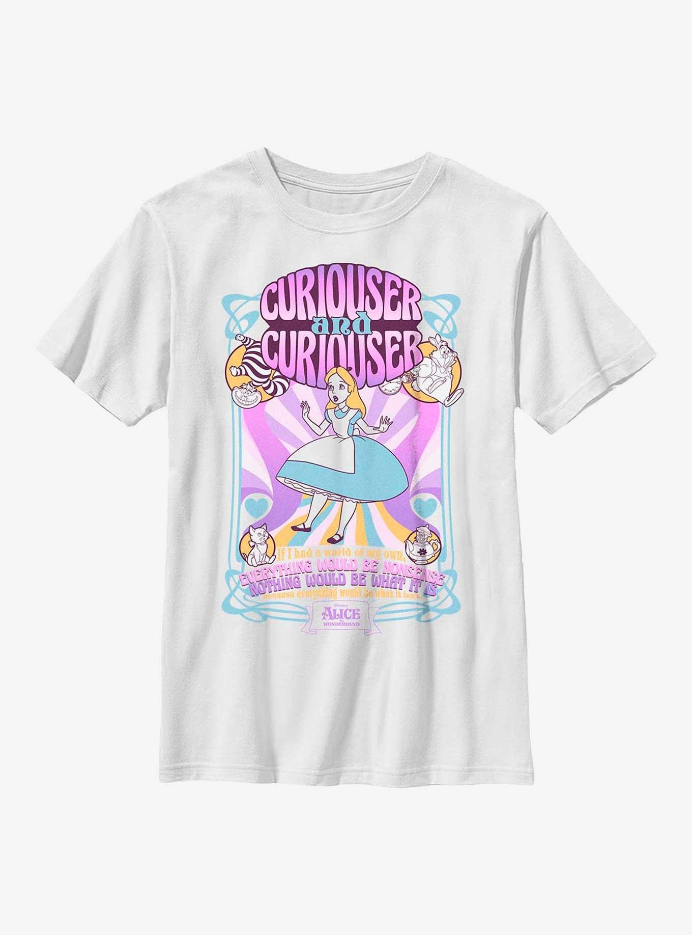 Disney Alice In Wonderland Curiouser Psychadelic Youth T-Shirt, WHITE, hi-res