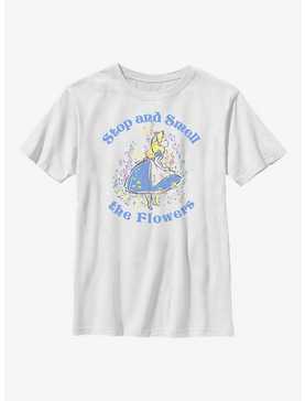 Disney Alice In Wonderland Pastel Stop & Smell The Flowers Youth T-Shirt, , hi-res
