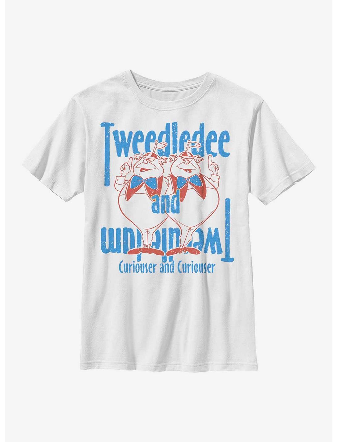 Disney Alice In Wonderland Tweedledee & Tweedledum Youth T-Shirt, WHITE, hi-res