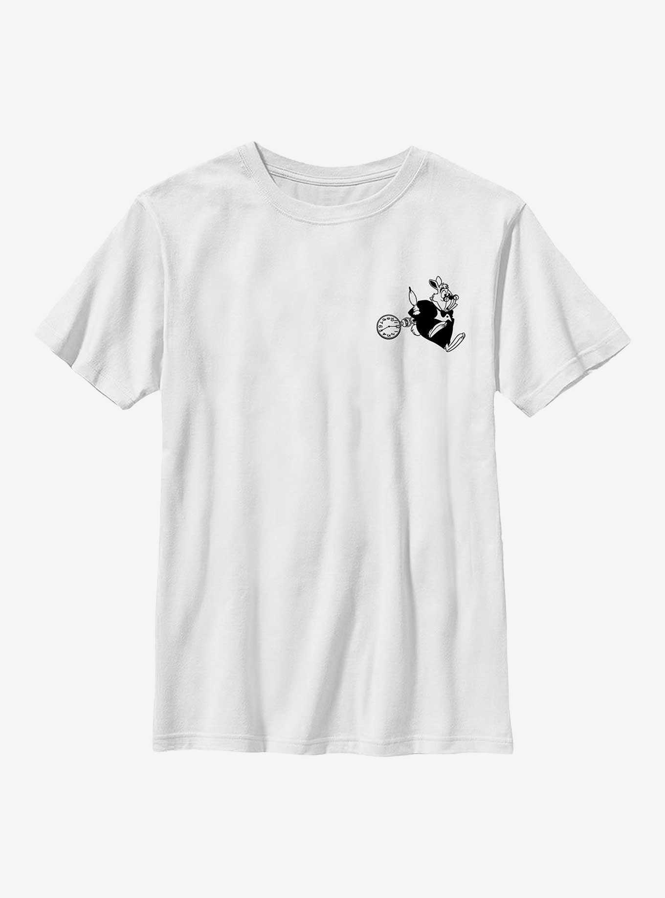 Disney Alice In Wonderland Vintage Line White Rabbit Youth T-Shirt, , hi-res