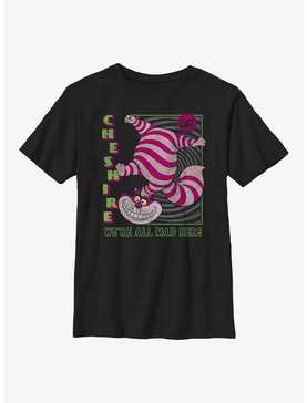 Disney Alice In Wonderland Cheshire Cat We're All Mad Youth T-Shirt, , hi-res