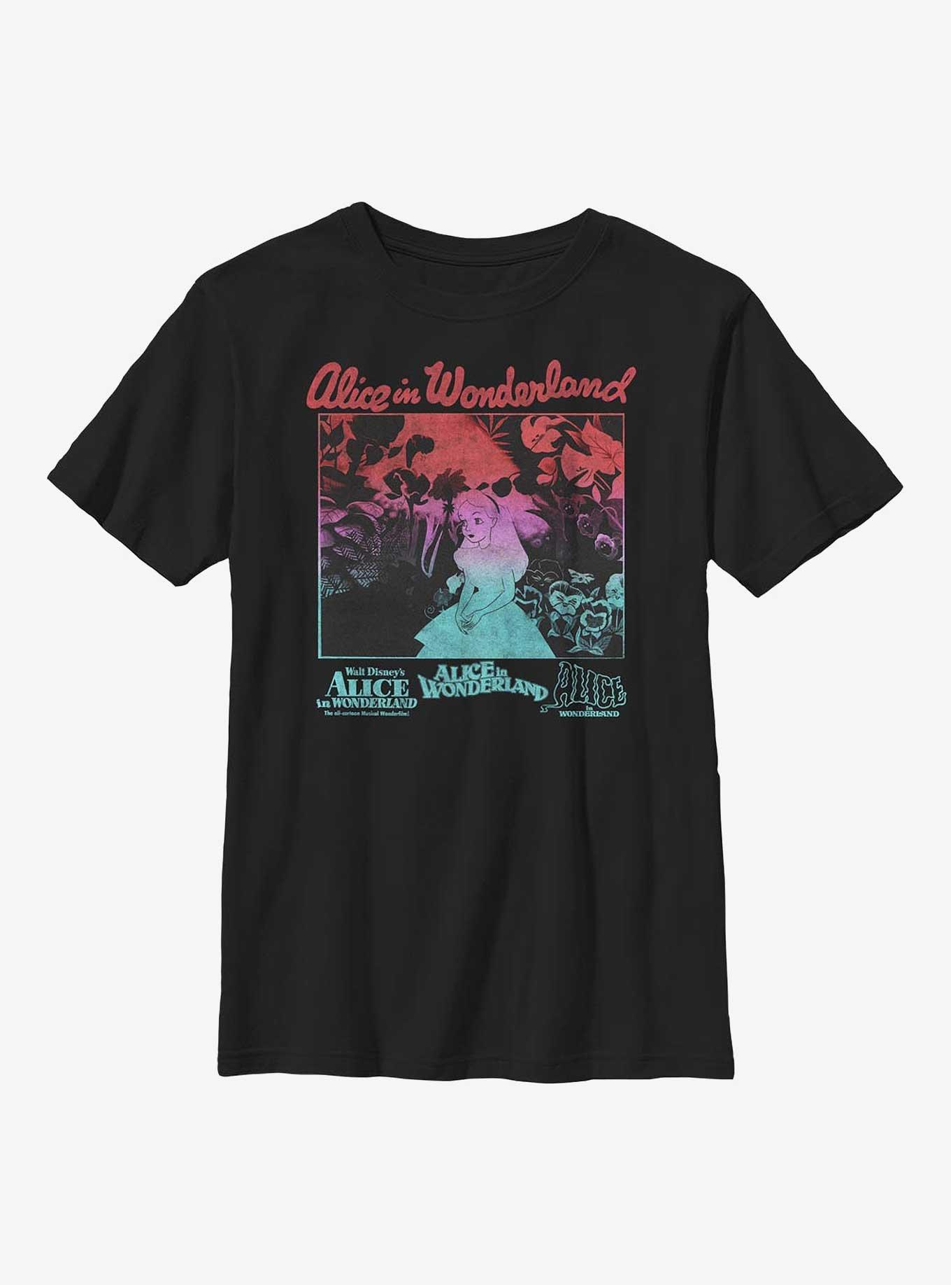 Disney Alice In Wonderland Gradient Poster Youth T-Shirt, , hi-res