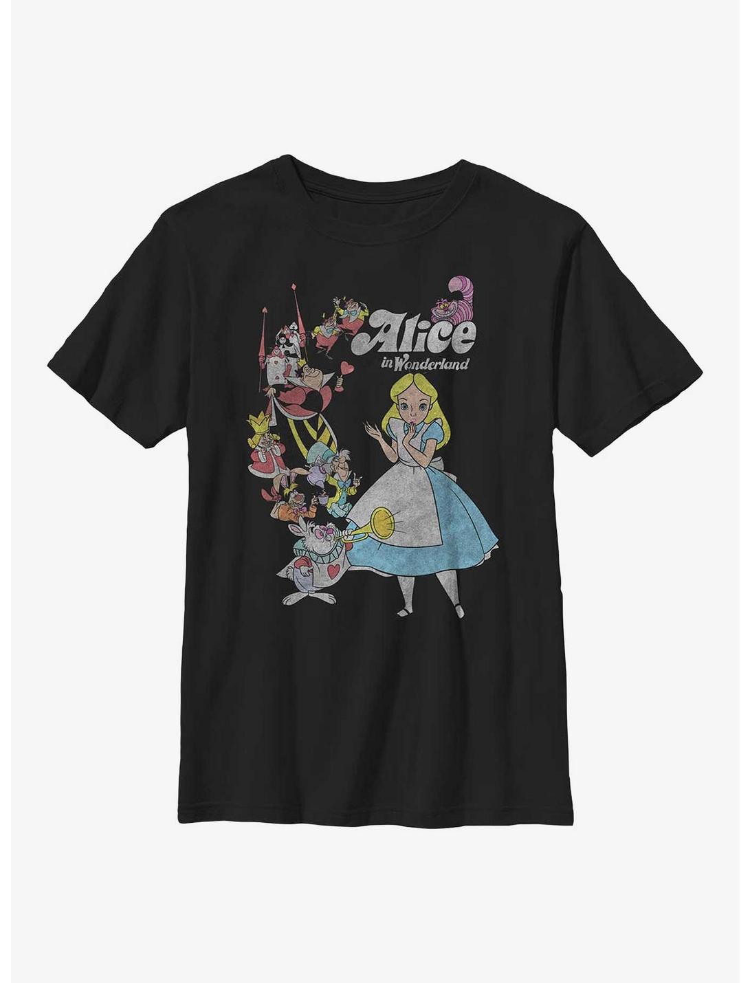 Disney Alice In Wonderland Group Youth T-Shirt, BLACK, hi-res