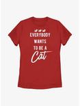 Disney The Aristocats Be A Cat Womens T-Shirt, RED, hi-res