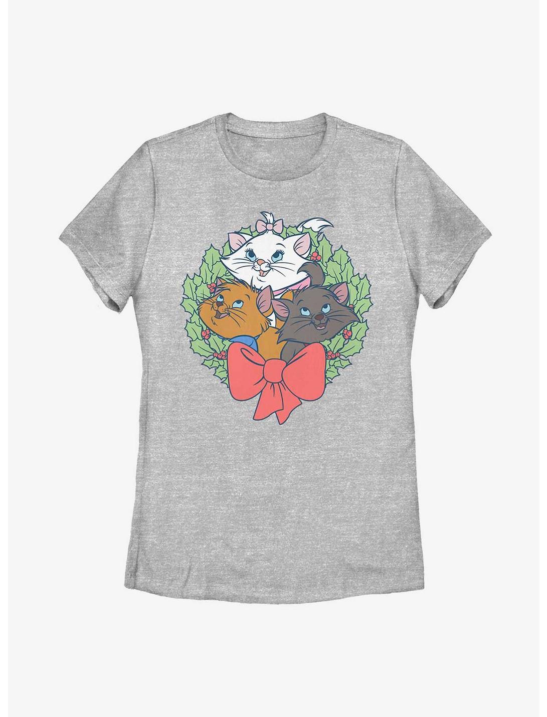 Disney The Aristocats Kitten Wreath Womens T-Shirt, ATH HTR, hi-res