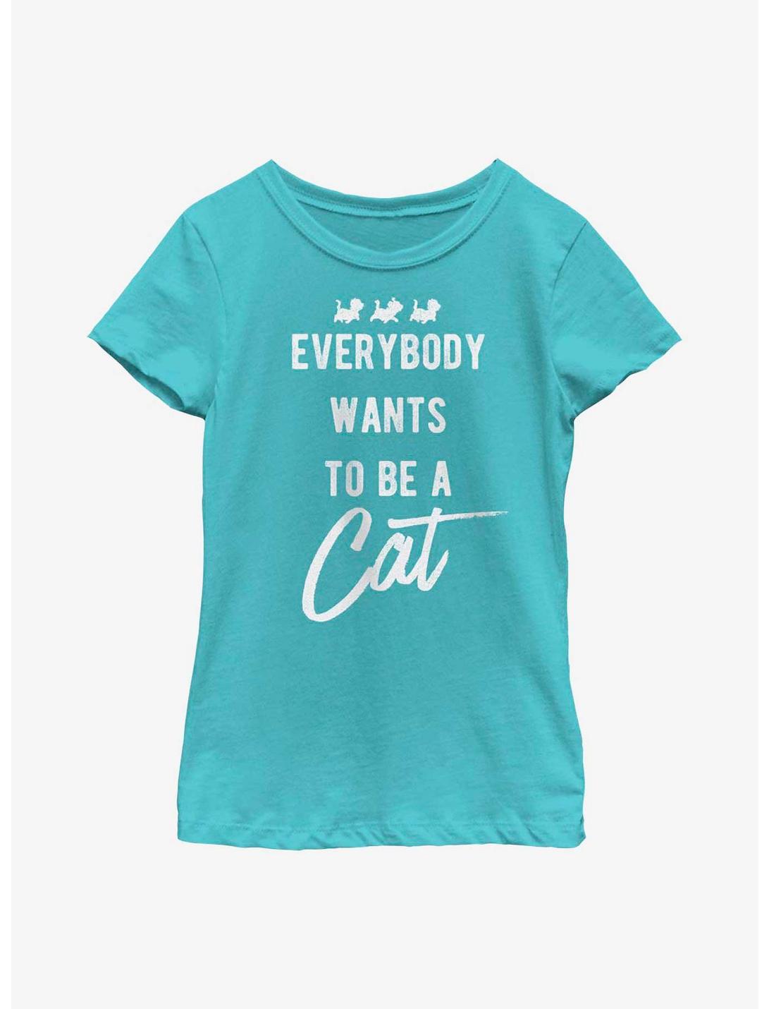 Disney The Aristocats Be A Cat Youth Girls T-Shirt, TAHI BLUE, hi-res