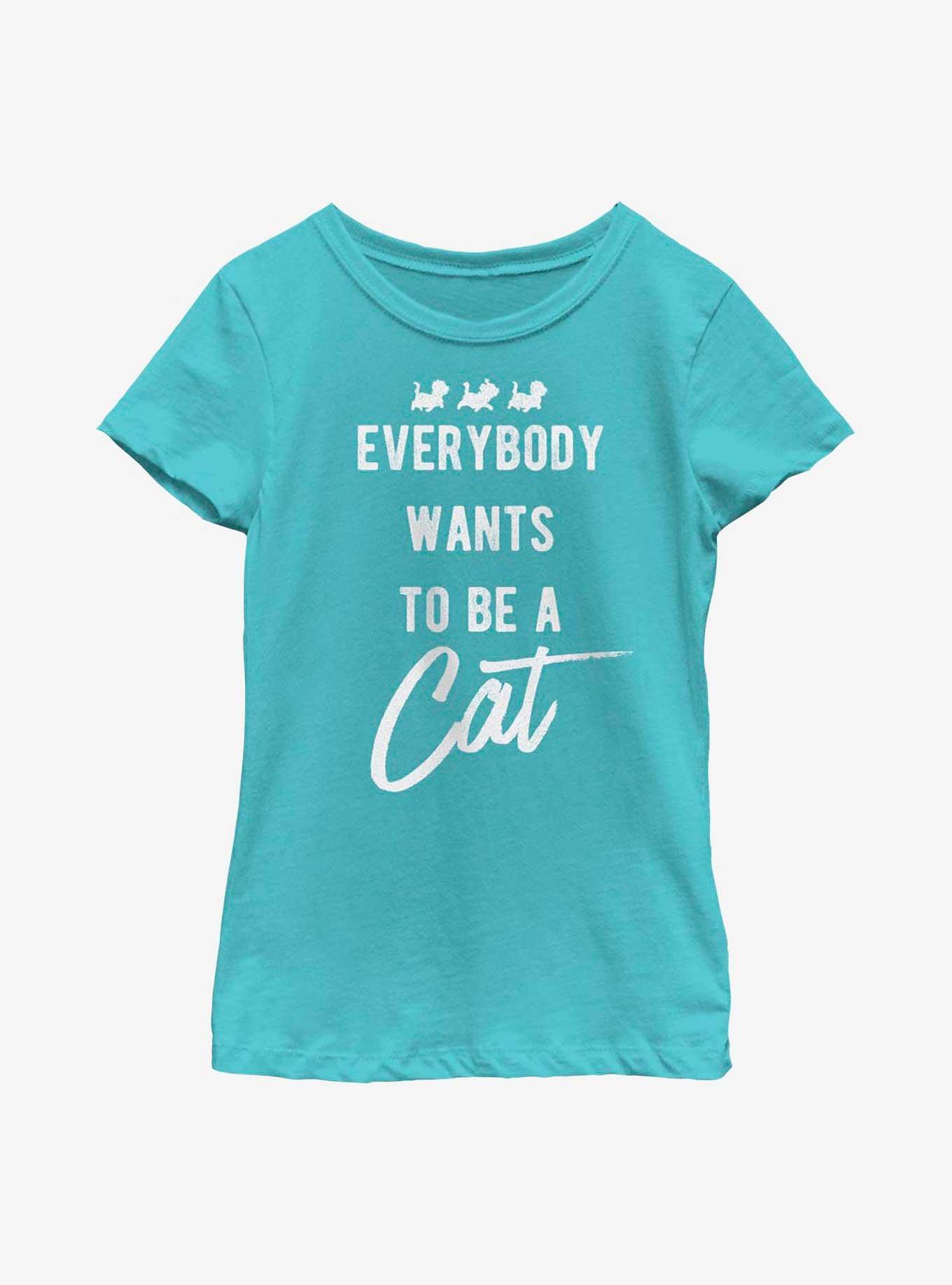 Disney The Aristocats Be A Cat Youth Girls T-Shirt, TAHI BLUE, hi-res