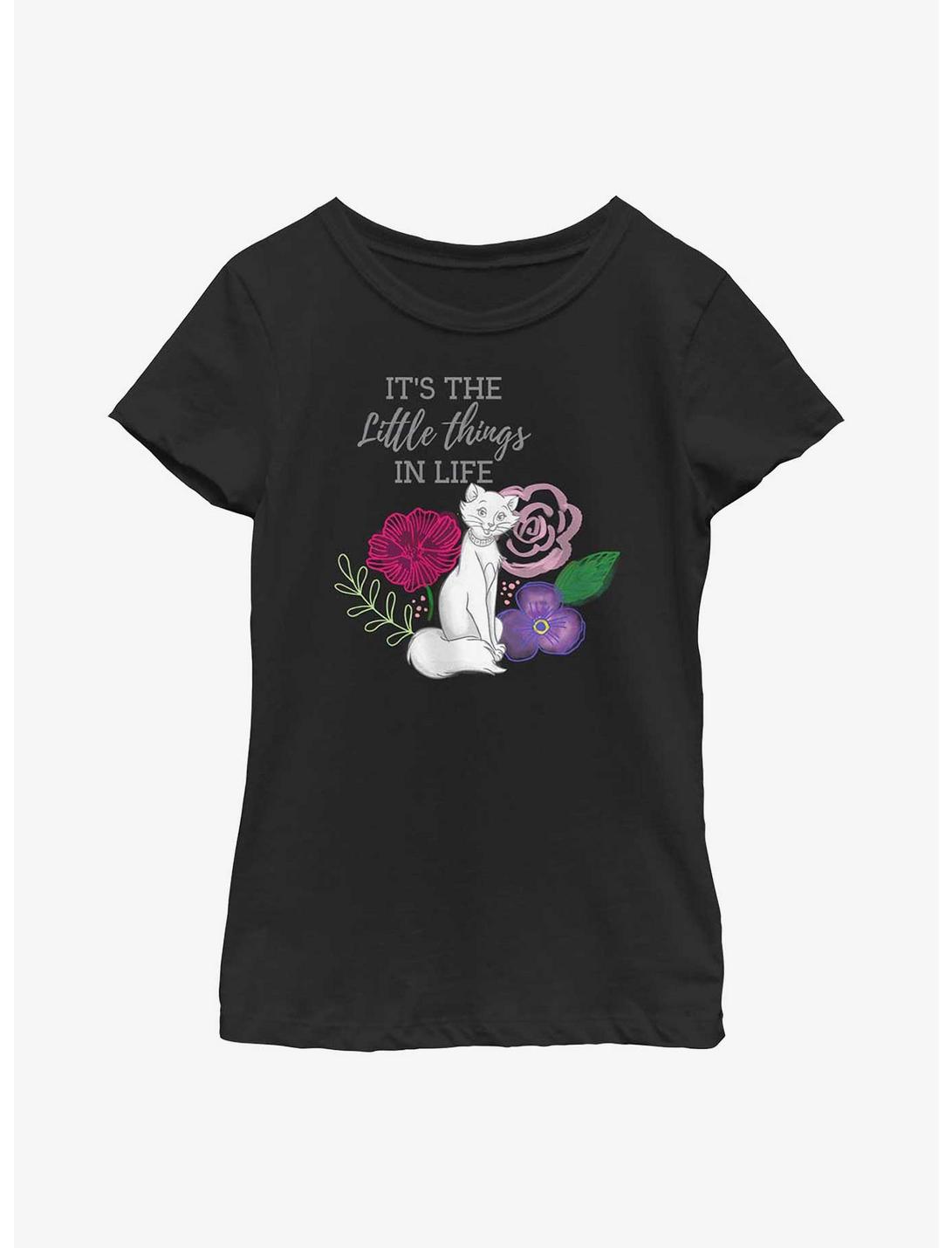 Disney The Aristocats Little Things In Life Youth Girls T-Shirt, BLACK, hi-res