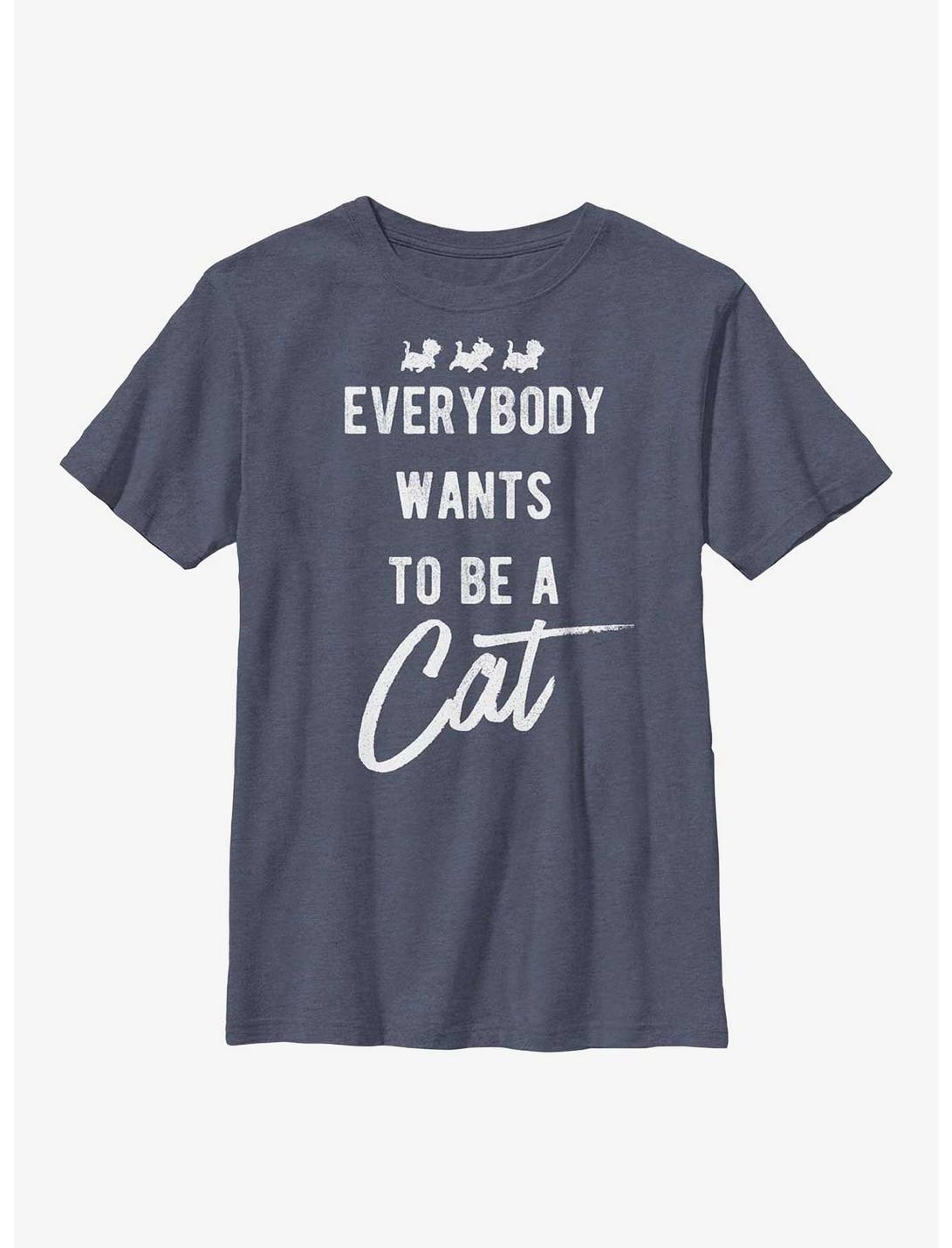 Disney The Aristocats Be A Cat Youth T-Shirt, NAVY HTR, hi-res