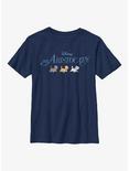 Disney The Aristocats Kitten Walk Logo Youth T-Shirt, NAVY, hi-res