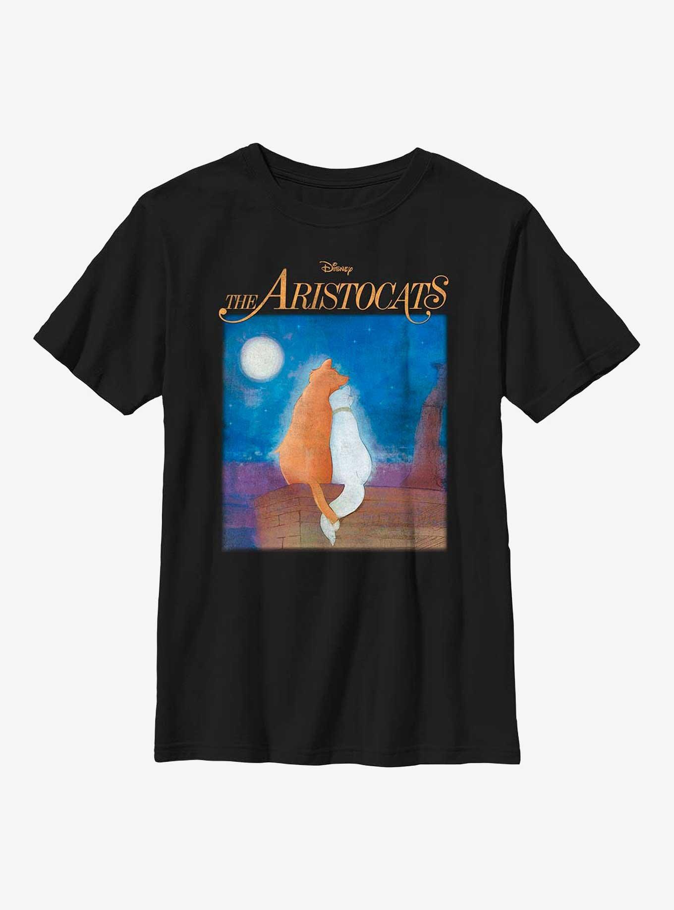 Disney The Aristocrats Night Sky Stars Youth T-Shirt, BLACK, hi-res