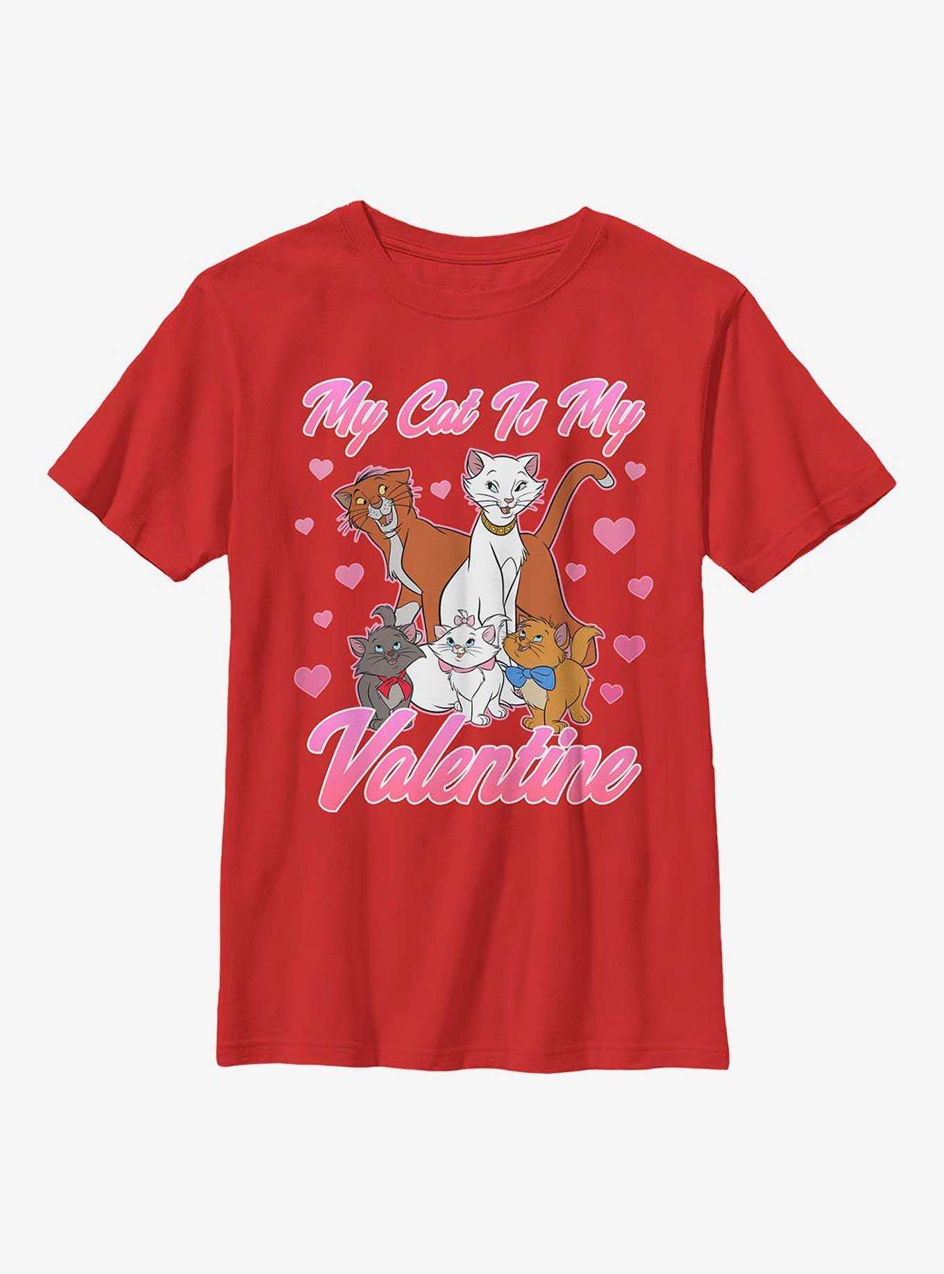Disney The Aristocats Valentine Cat Youth T-Shirt, , hi-res
