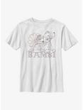 Disney Bambi Simple Flowers Youth T-Shirt, WHITE, hi-res