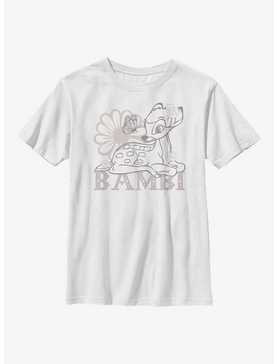 Disney Bambi Simple Flowers Youth T-Shirt, , hi-res