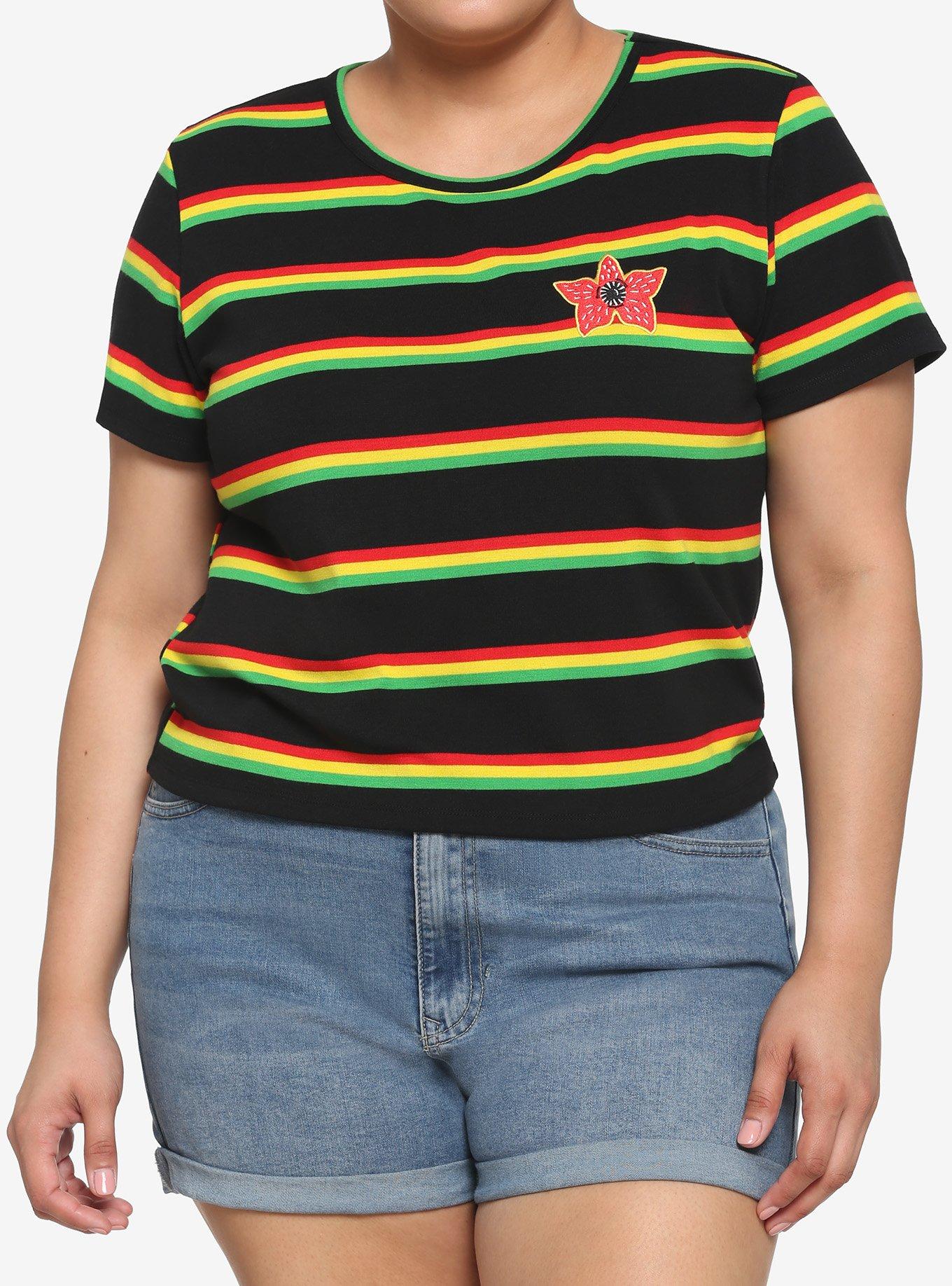 Her Universe Stranger Things Demogorgon Stripe Baby Girls T-Shirt Plus Size, MULTI, hi-res