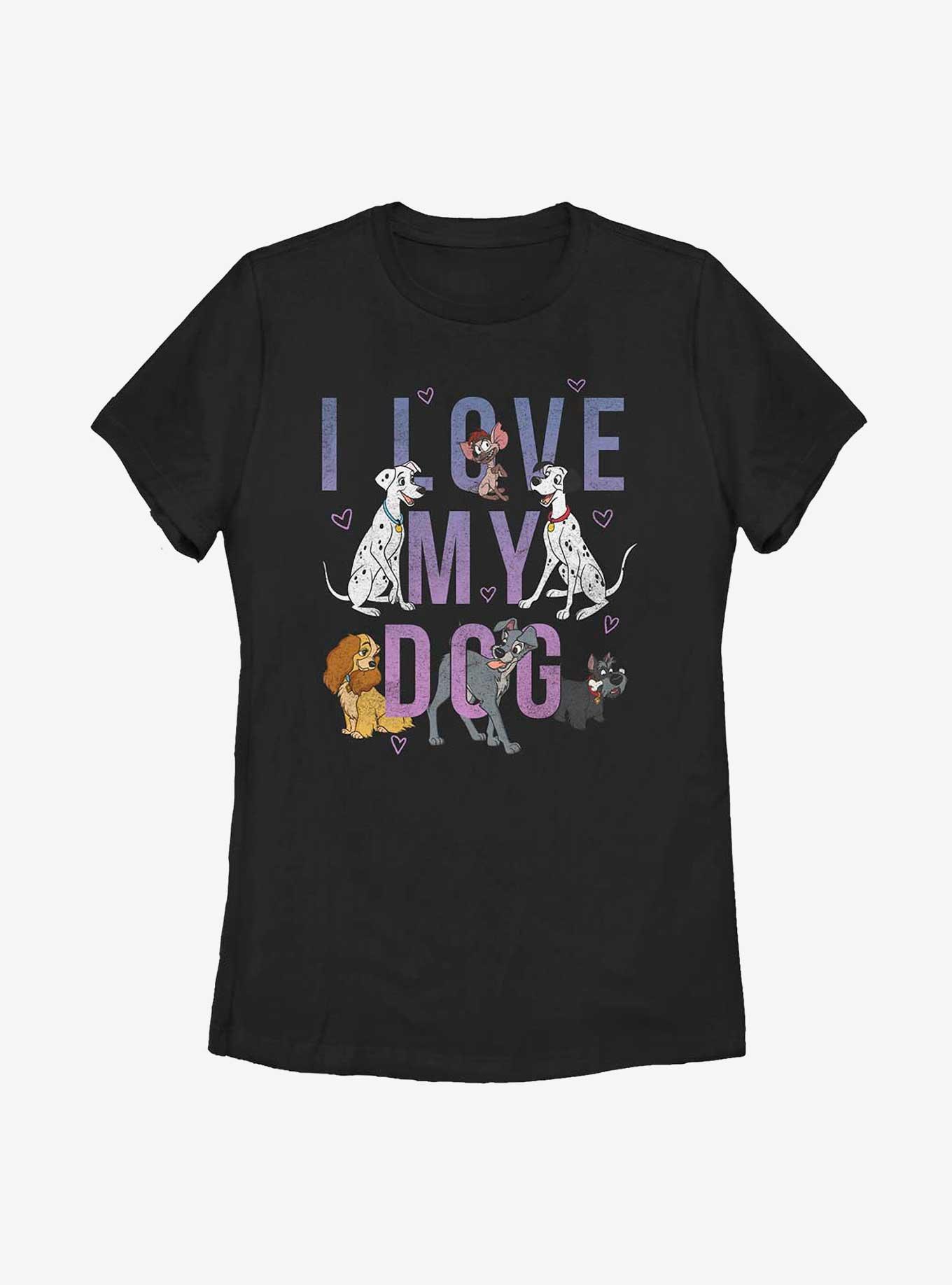 Disney Love My Dog Womens T-Shirt, BLACK, hi-res