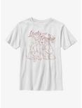 Disney Lady And The Tramp Lineart Youth T-Shirt, WHITE, hi-res