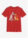 Disney Lady And The Tramp Puppy Love Youth T-Shirt, RED, hi-res