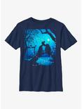 Disney Lady And The Tramp Silhouette Love Youth T-Shirt, NAVY, hi-res