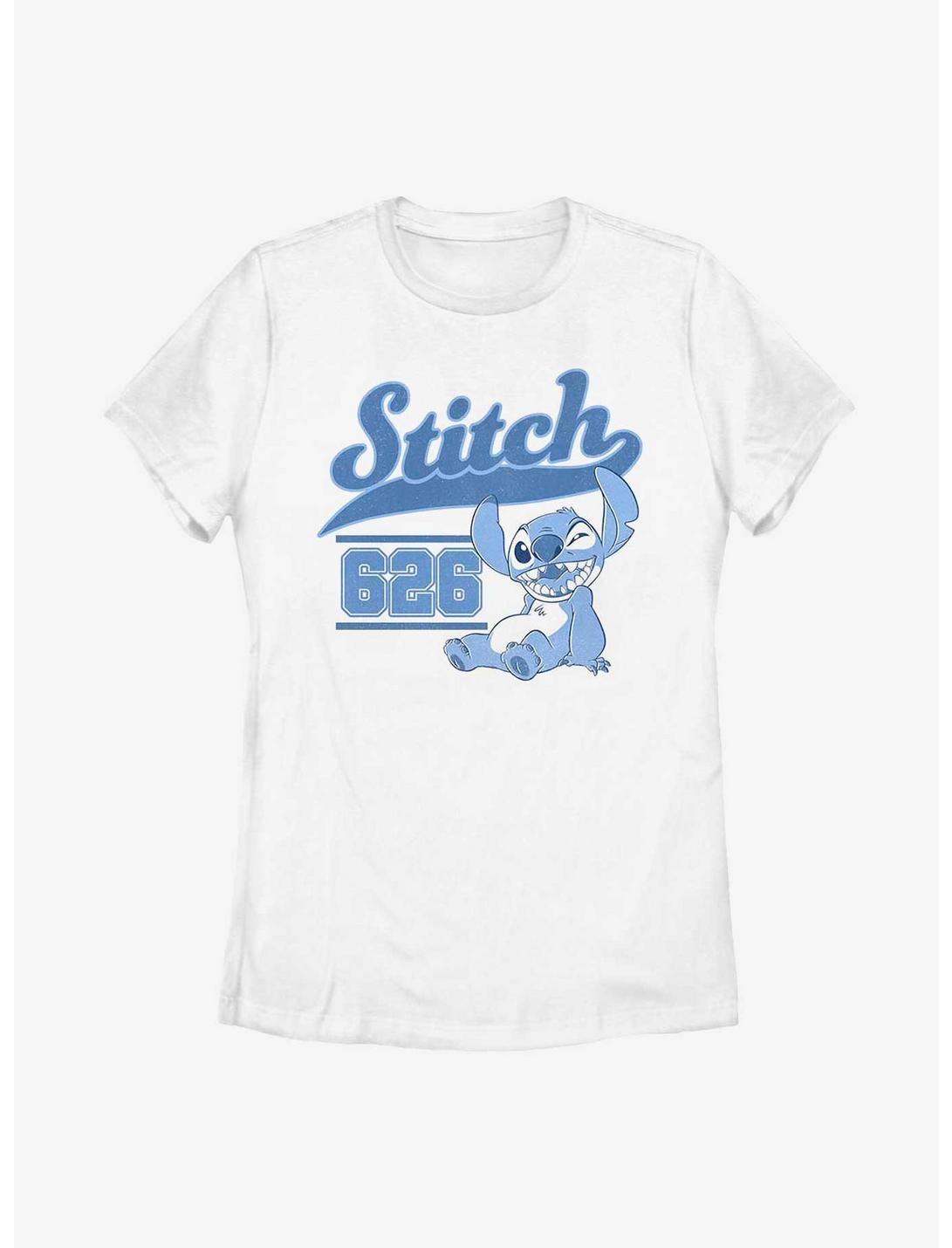 Disney Lilo And Stitch Collegiate Womens T-Shirt, WHITE, hi-res