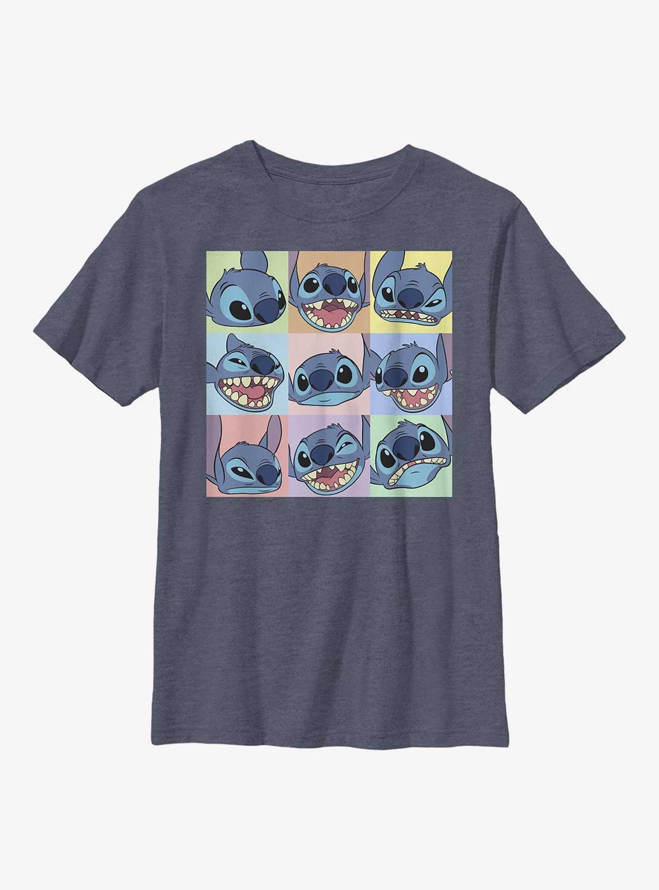Disney Lilo And Stitch Many Faces Of Stitch Youth T-Shirt