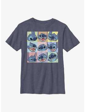Disney Lilo And Stitch Many Faces Of Stitch Youth T-Shirt, , hi-res