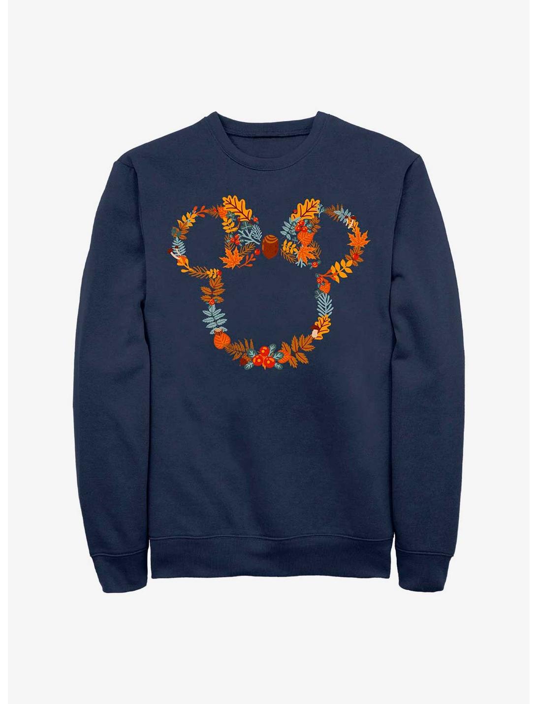 Disney Minnie Mouse Autumn Wreath Sweatshirt, NAVY, hi-res