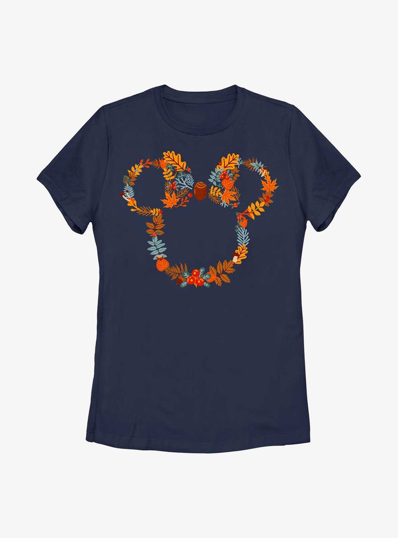 Disney Minnie Mouse Autumn Wreath Womens T-Shirt, , hi-res