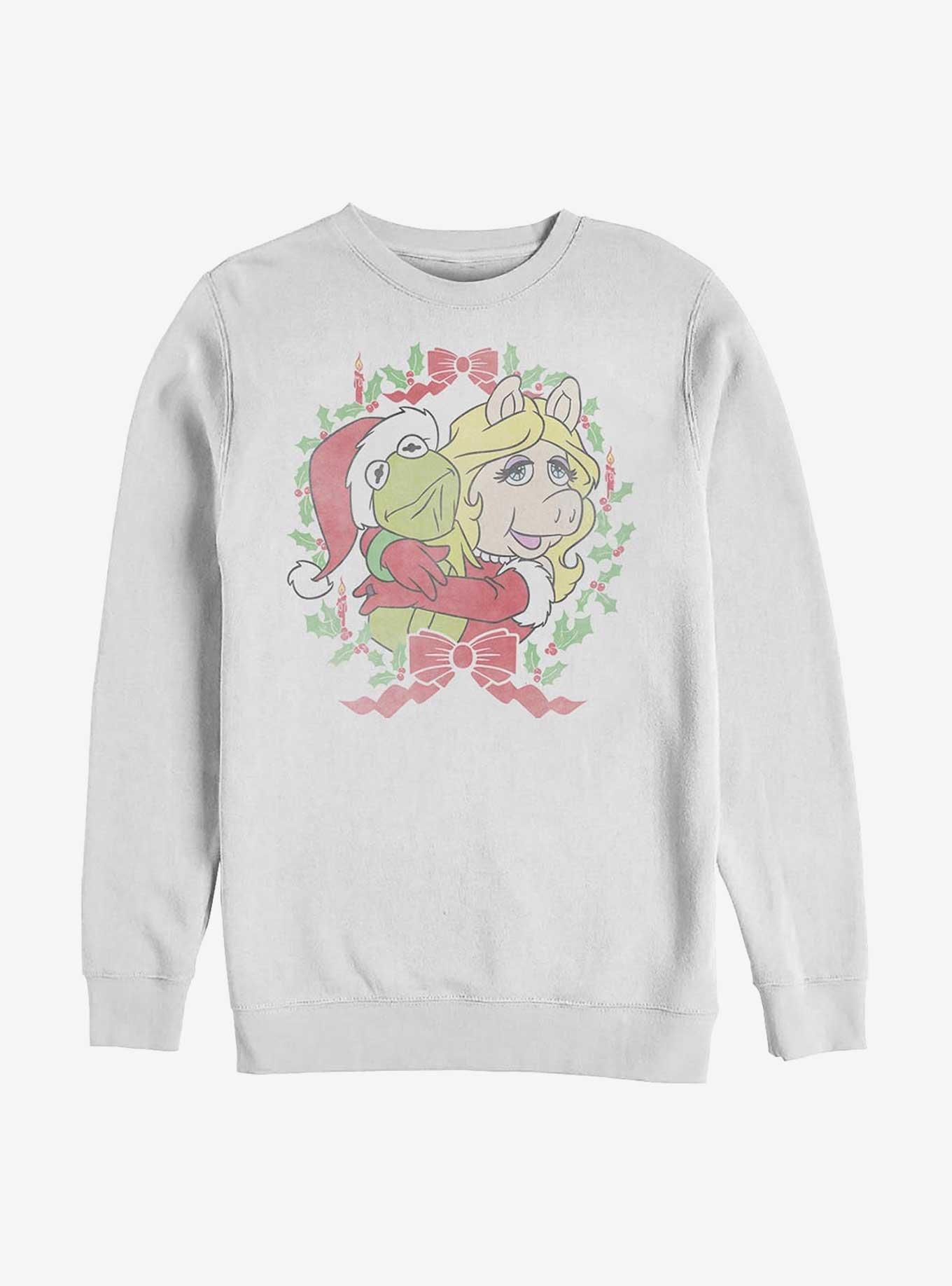 Disney The Muppets Kermit & Miss Piggy Wreath Love Sweatshirt, , hi-res