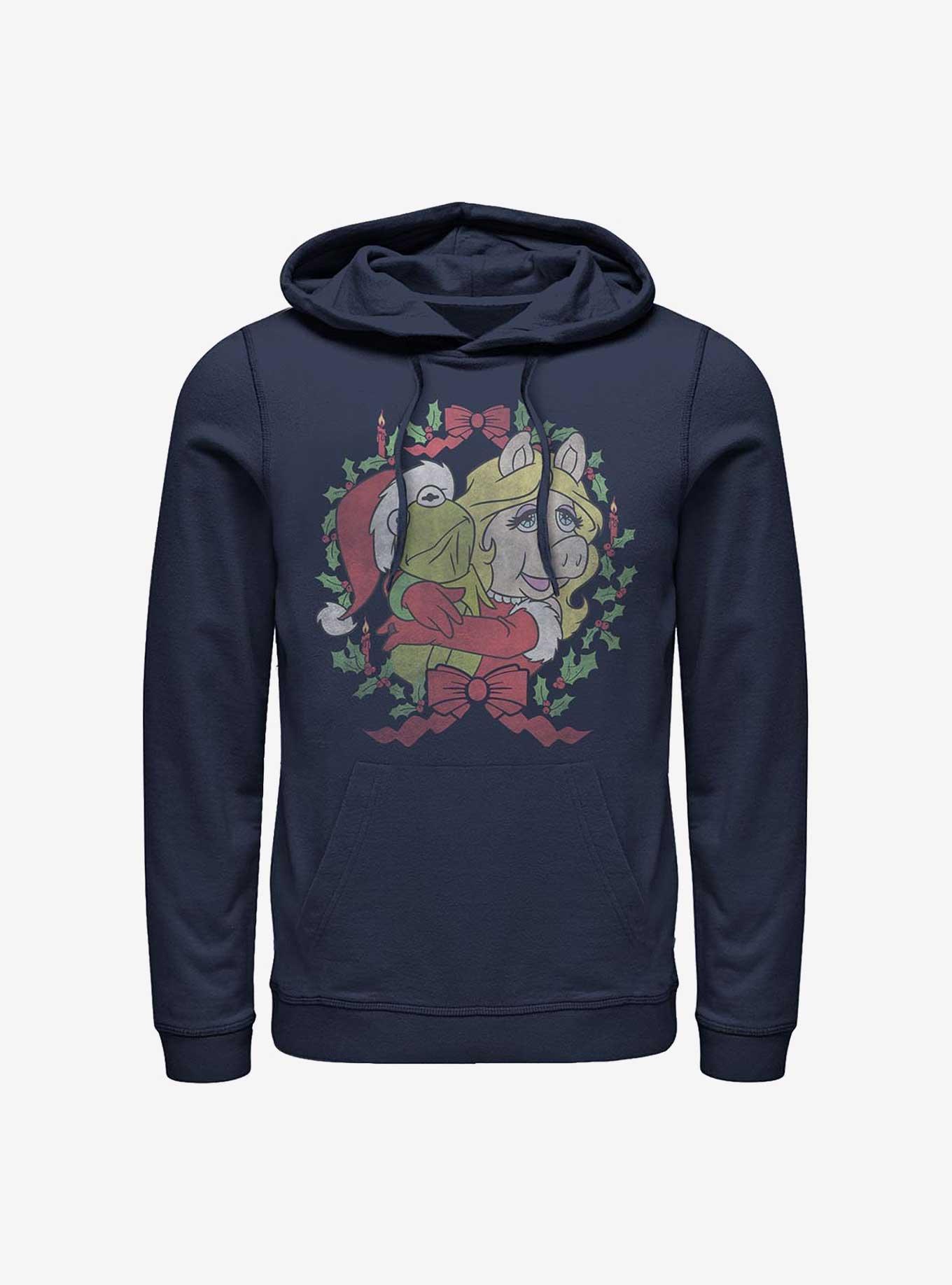 Disney The Muppets Kermit & Miss Piggy Wreath Love Hoodie, , hi-res