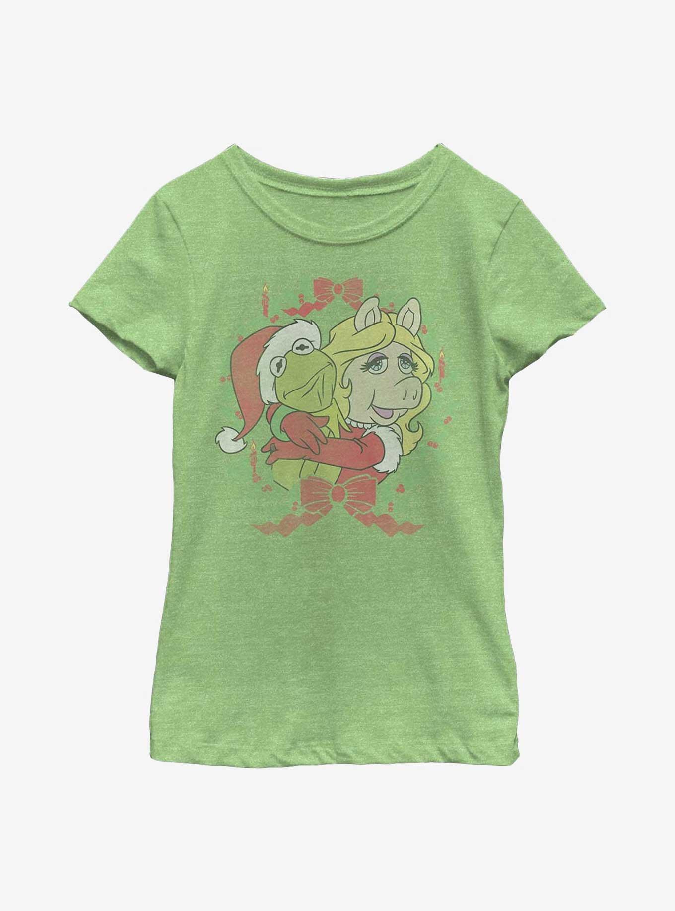 Disney The Muppets Kermit & Miss Piggy Wreath Love Youth Girls T-Shirt, , hi-res