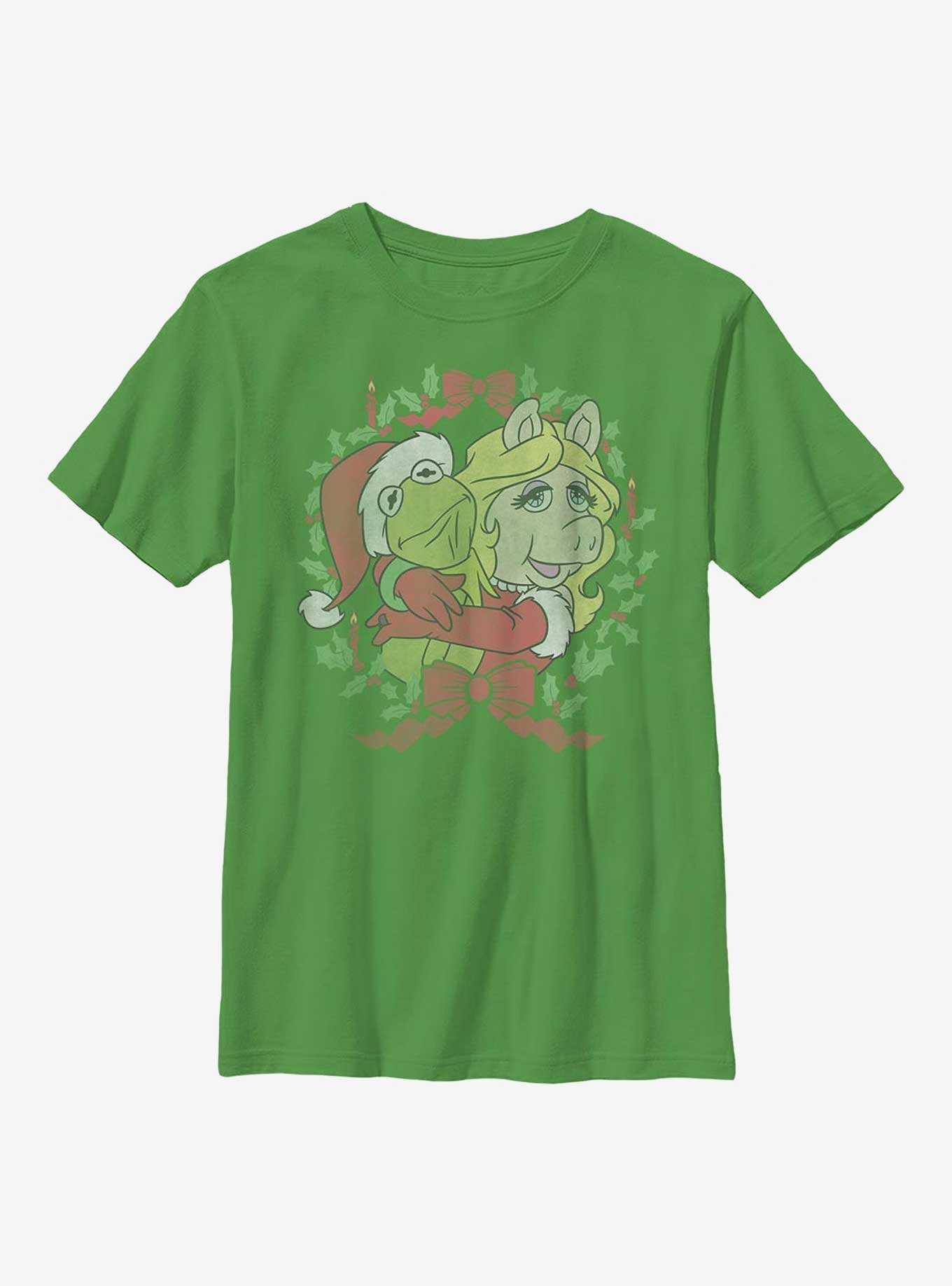 Disney The Muppets Kermit & Miss Piggy Wreath Love Youth T-Shirt, , hi-res