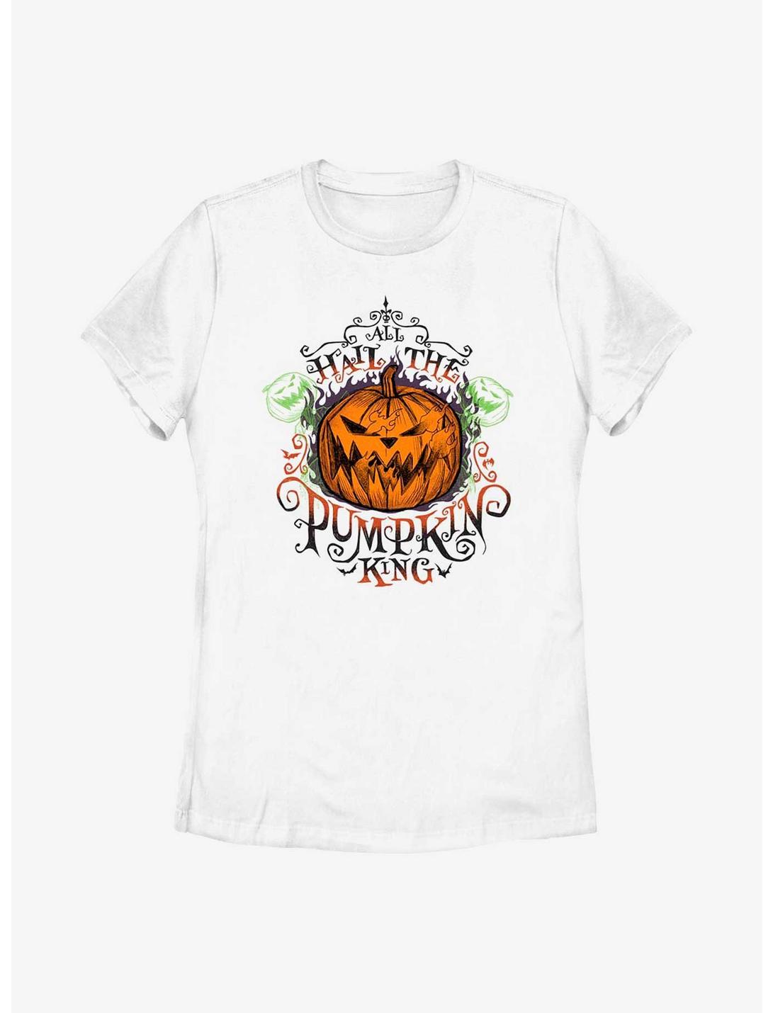Disney The Nightmare Before Christmas All Hail The Pumpkin King Womens T-Shirt, WHITE, hi-res