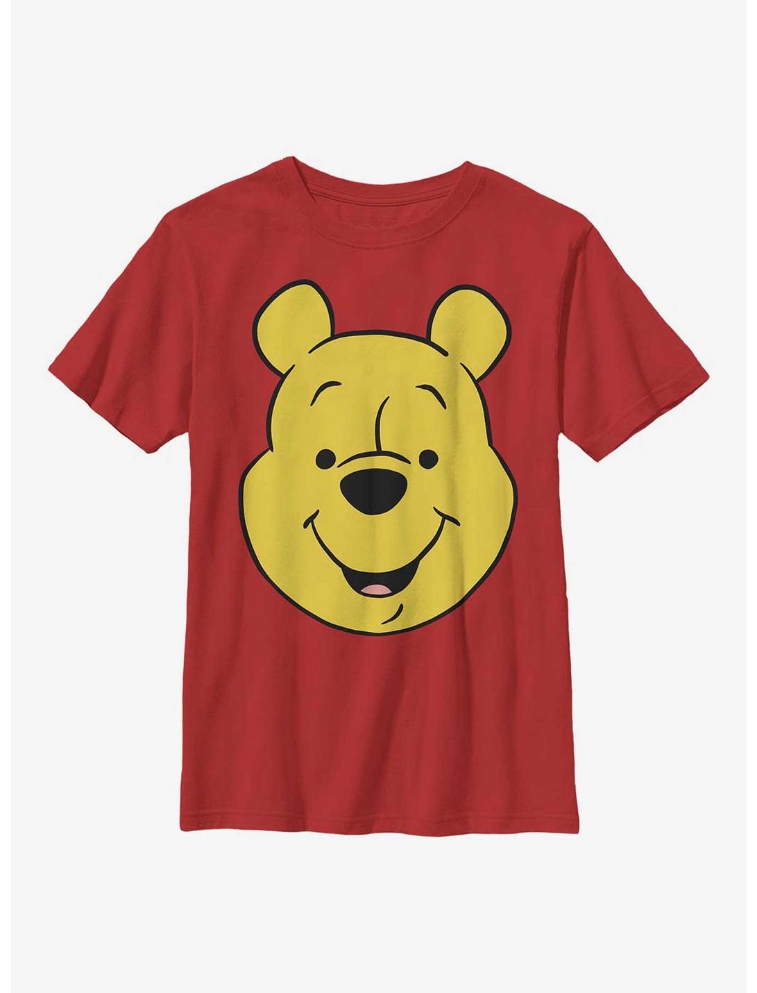 Disney Winnie The Pooh Big Face Pooh Youth T-Shirt, RED, hi-res