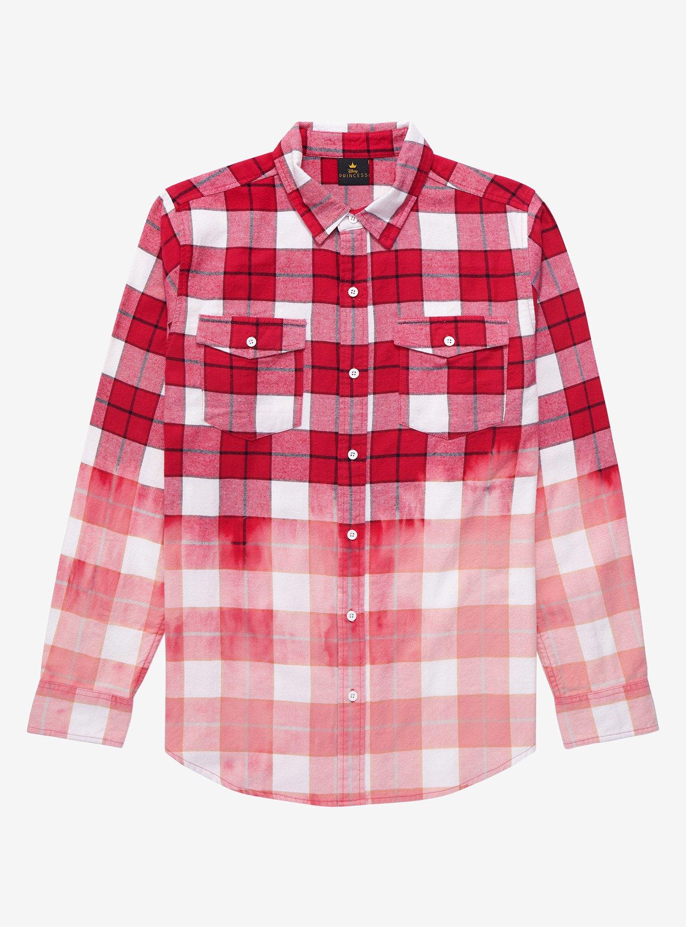 Disney Princess Mulan Portrait Dip-Dye Women&rsquo;s Flannel - BoxLunch Exclusive, PLAID, hi-res