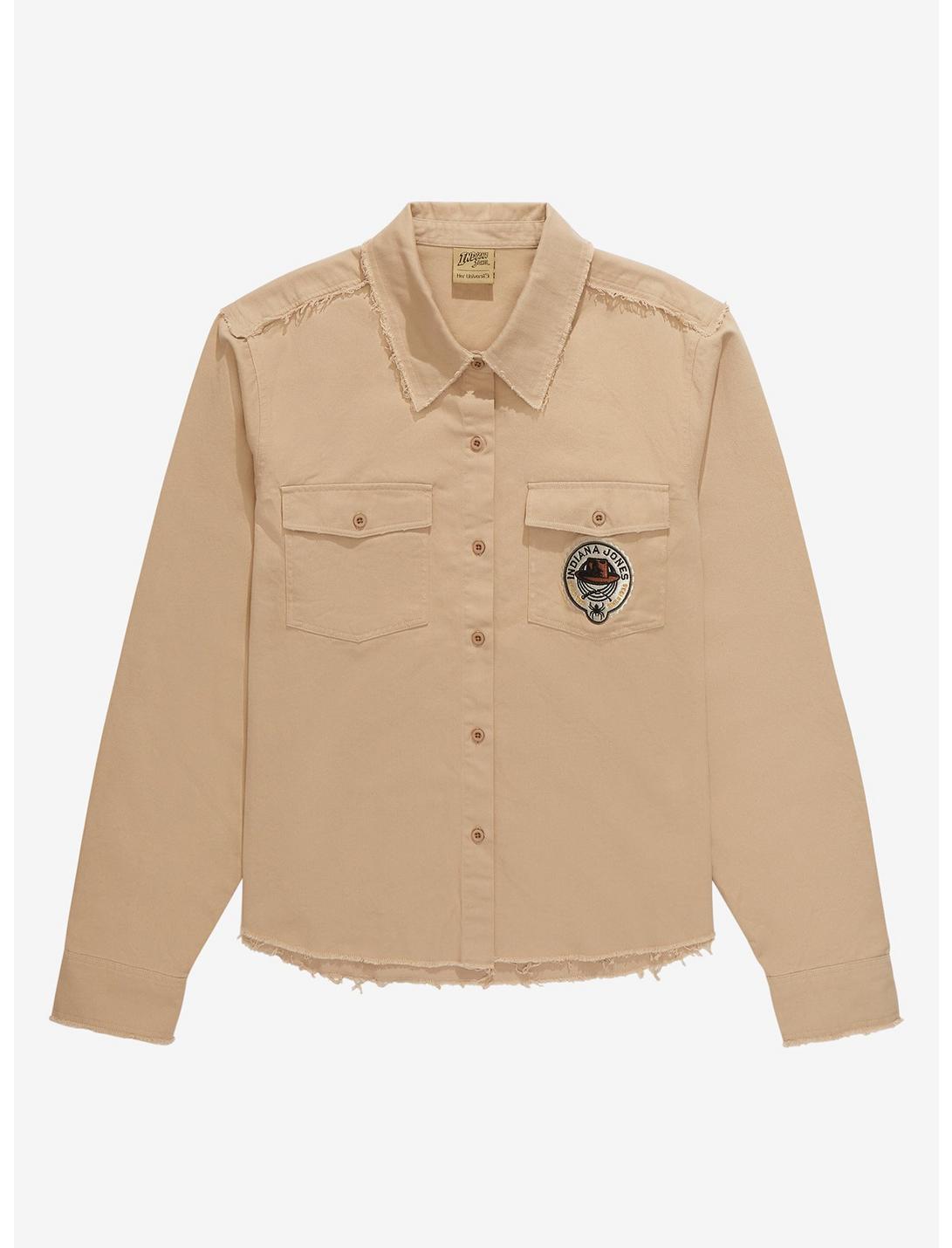 Our Universe Indiana Jones Patch Utility Overshirt - BoxLunch Exclusive, TANBEIGE, hi-res