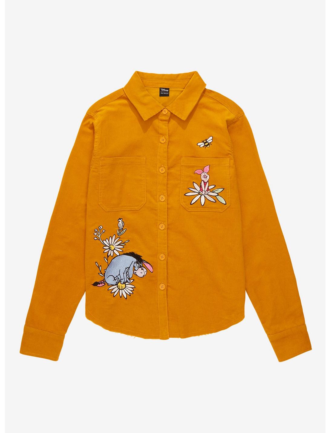 Her Universe Disney Winnie the Pooh Pooh & Friends Embroidered Overshirt - BoxLunch Exclusive, MUSTARD, hi-res