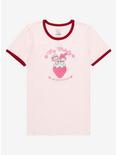 Sanrio My Melody & My Sweet Piano Life is Delicious Women's Ringer T-Shirt - BoxLunch Exclusive, LIGHT PINK, hi-res