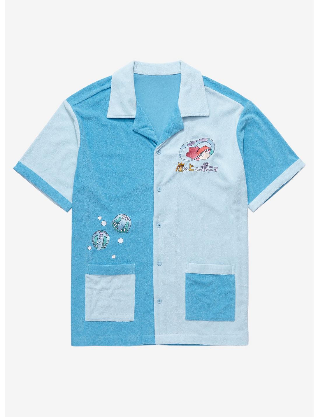 Our Universe Studio Ghibli Ponyo Terry Cloth Button-Up - BoxLunch Exclusive, BLUE, hi-res