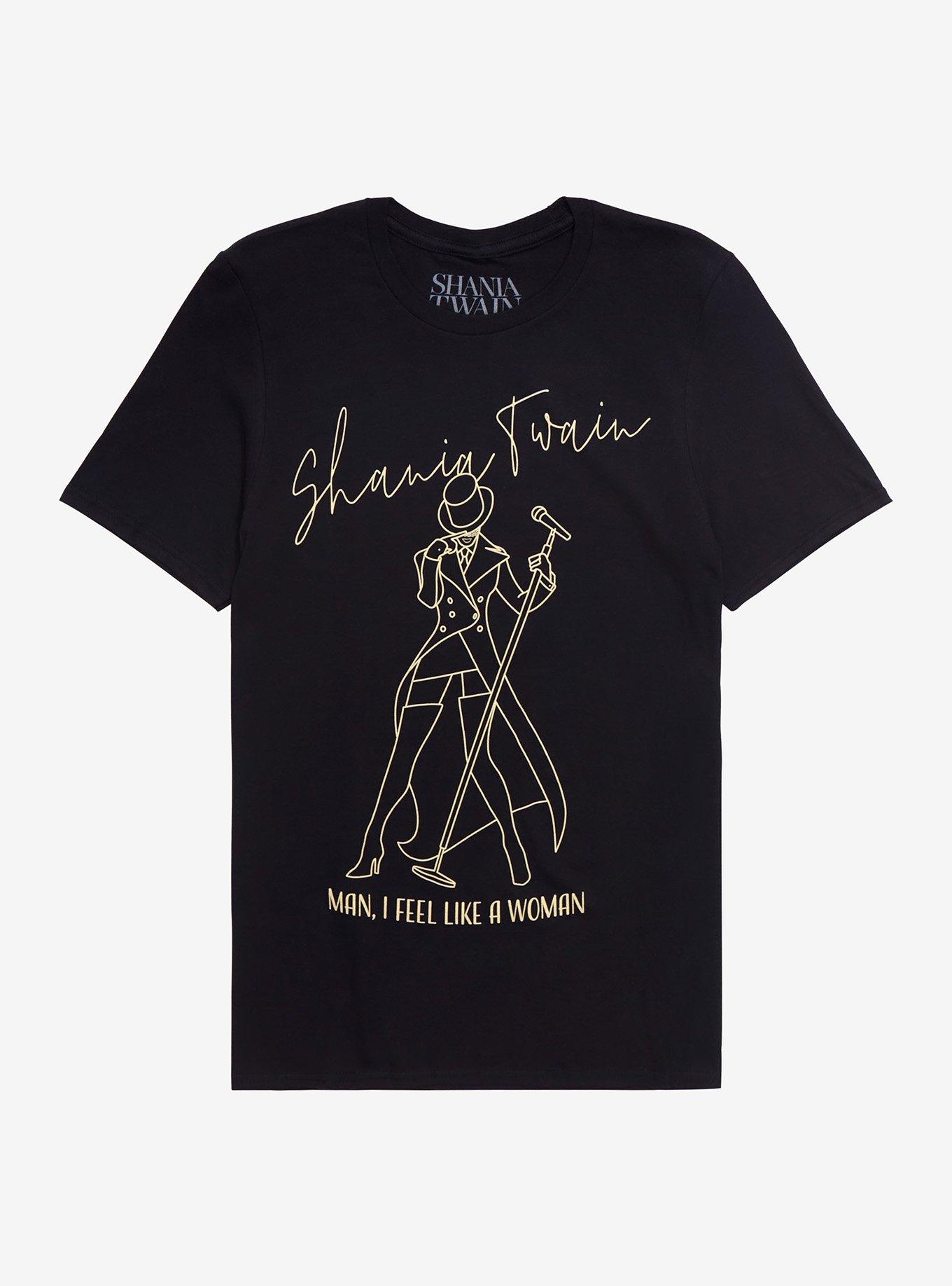 Shania Twain Man, I Feel Like A Woman Girls T-Shirt, BLACK, hi-res